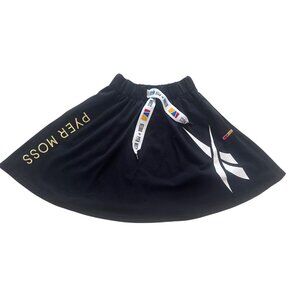 Reebok Classic X Pyer Moss Skirt XS Black Cotton Blend Elastic Waist Flared